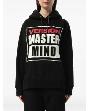 Mastermind Japan Logo-Print Drawstring Hoodie - Black