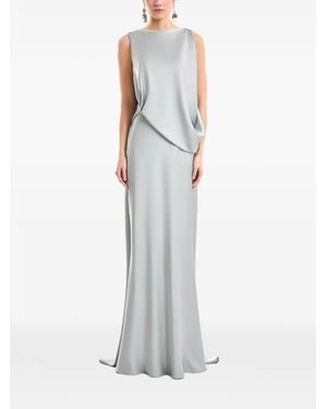 Gemy Maalouf Bateau-Neck Draped Dress - White
