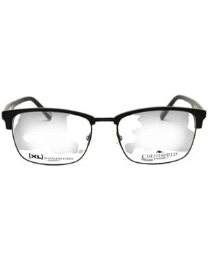 Chesterfield Rectangle-Frame Glasses - Black