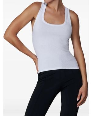 Maison Close Scoop-Neck Top - White