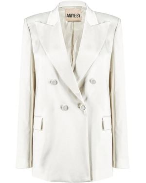Aniye By Peak-Lapel Double-Breasted Blazer - White