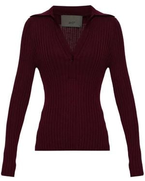 Akep Ribbed-Knit Wool Jumper - Purple