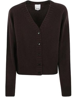 Allude V-Neck Cashmere Cardigan - Black
