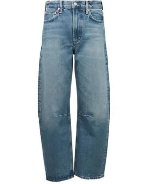 Agolde Jean À Patch Logo - Bleu