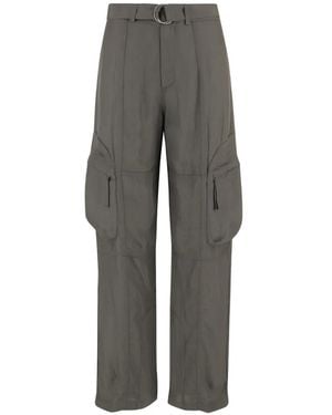 Frankie Shop Cargo Broek Met Gespriem - Grijs