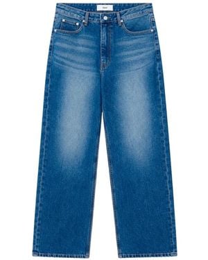 DUNST Faded Straight-Leg Jeans - Blue