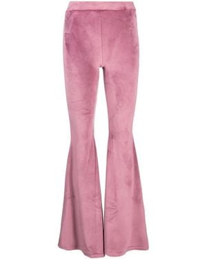 Gcds Velvet Flared Trousers - Pink