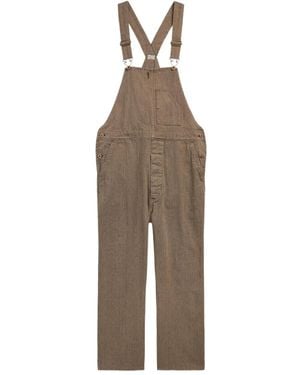 RRL Herringbone-Pattern Dungarees - Brown
