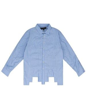 Who Decides War Striped Button-Down Shirt - Blue