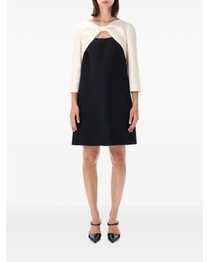 Valentino Garavani Crepe Couture Bow-Detail Mini Dress - Black