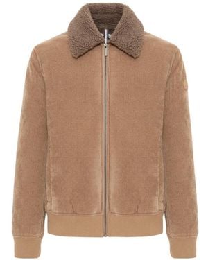 Colmar Corduroy Fleece-Collar Jacket - Brown