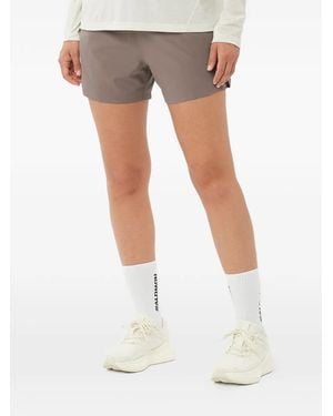 Salomon Shakeout Core 2In1 Elastic-Waist Mini Shorts - White