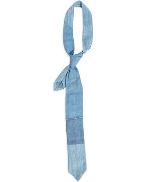 E.L.V. Denim Patchwork Denim Tie - Blue