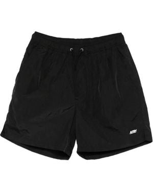 Autry Drawstring Waist Shorts - Black