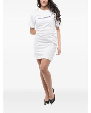 DIESEL Logo-Print T-Shirt Mini Dress - White