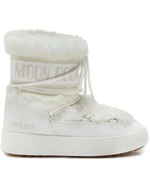 Moon Boot Ltrack Low Faux-Fur Boots - White