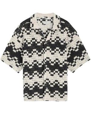 Percival Naples Crochet Shirt - Grey