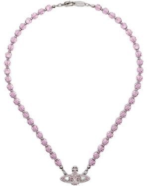 Vivienne Westwood Messaline Orb Beaded Necklace - Natural