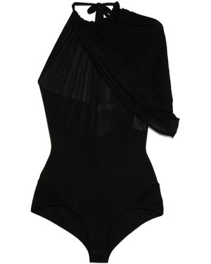 Magda Butrym Body con cuello halter - Negro