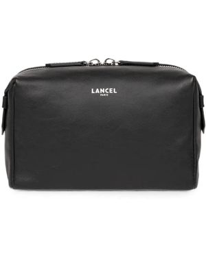 Lancel Neceser Con Logo Estampado - Negro