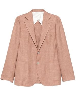 Barba Napoli Single-Breasted Blazer - Pink