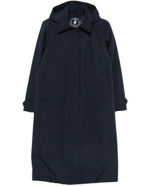 Save The Duck Blanca Hooded Coat - Blue