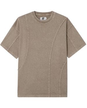 Izzue Seam Detail T-Shirt - Grey