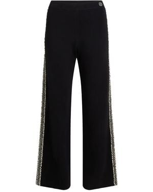 Karl Lagerfeld Boucle Detail Knit Trousers - Black