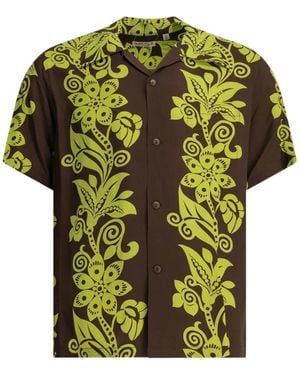 Sun Surf Floral-Print Short-Sleeve Shirt - Green