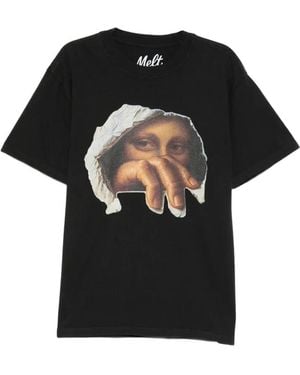 Melt T-Shirt Mit Grafischem Print - Schwarz