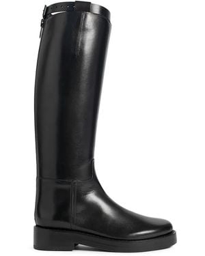 Ann Demeulemeester Stan Knee-High Biker Boots - Black