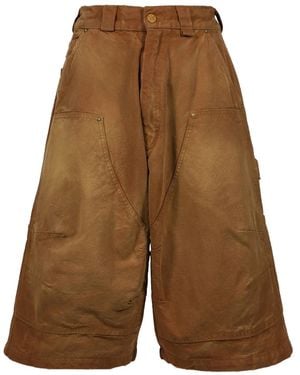 Willy Chavarria ワイド ショートパンツ - ブラウン