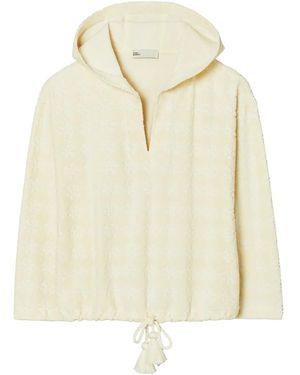 Tory Burch Sudadera con capucha y logo en jacquard - Neutro
