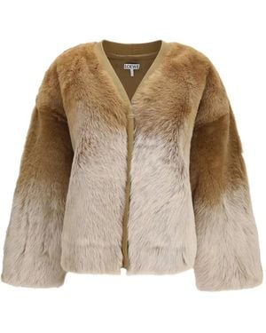 Loewe Cardigan Aus Shearling - Natur