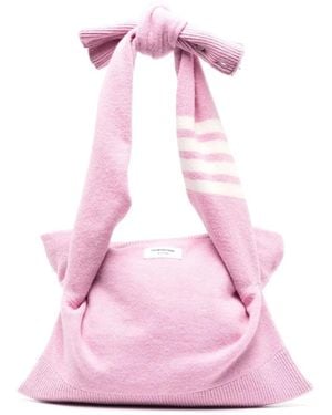 Thom Browne Borsa Tote Con Zip - Rosa