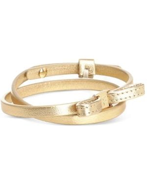 Ferragamo Bow Leather Bracelet - Metallic