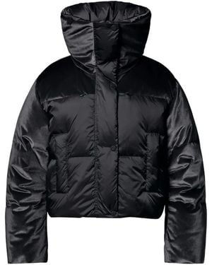 Goldbergh Yume Quilted Velvet-Panelled Ski Jacket - Black