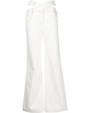 Monse Criss-Cross Wide-Leg Jeans - White