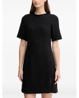 Joop! Dari Frayed-Trim Short-Sleeve Mini Dress - Black