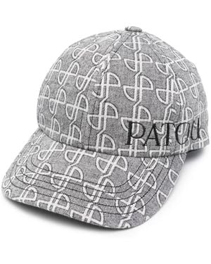 Patou Embroidered-Logo Six-Panel Cap - Gray