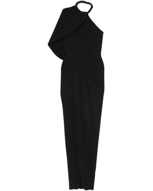 Amen Bead-Detail Maxi Dress - Black