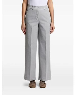 Peserico Stonewash Gabardine Trousers - Grey