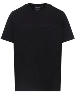 Canada Goose Logo-Embroidery T-Shirt - Black