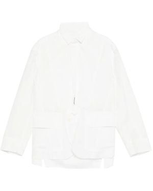 Undercover Blouse Met Franje En Vlakken - Wit