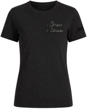 MC2 Saint Barth T-Shirt Mit Logo-Stickerei - Schwarz