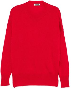 Jil Sander Crew-Neck Cashmere Sweater - Red