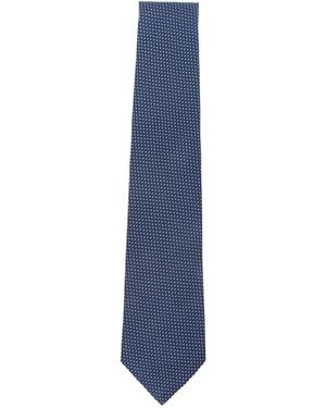 Kiton Seidenkrawatte Mit Polka Dots - Blau