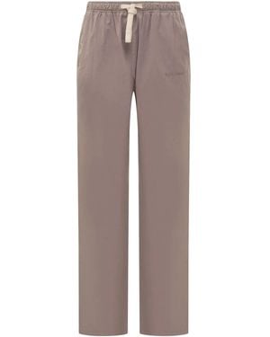 Palm Angels Travel Trousers With Logo - Brown