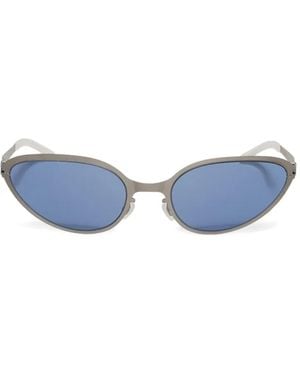 Mykita Bear Oval-Frame Sunglasses - Blue