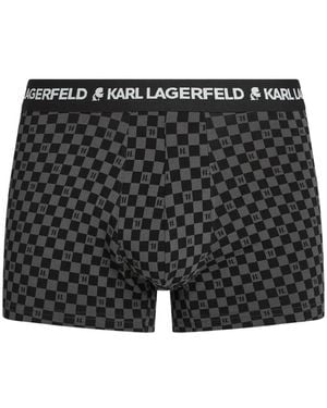 KARL LAGERFELD Boxer Con Monogramma (3 Pezzi) - Nero